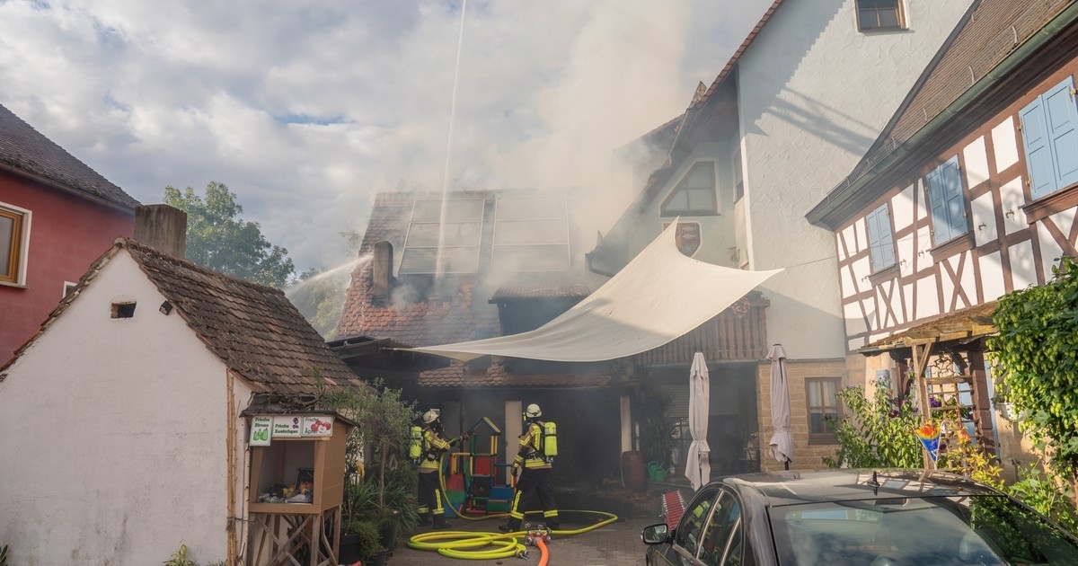+UPDATE+ Fire in Forchheim: €100,000 in damage after fire in timber-framed ...