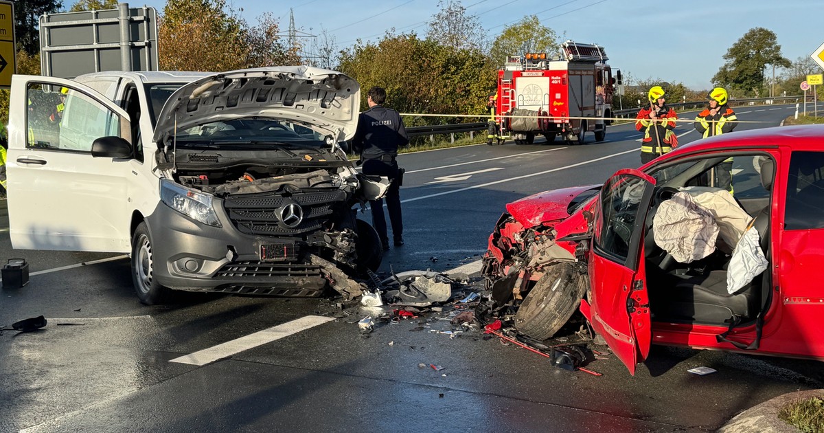 Serious accident near Naila: Two people injured.