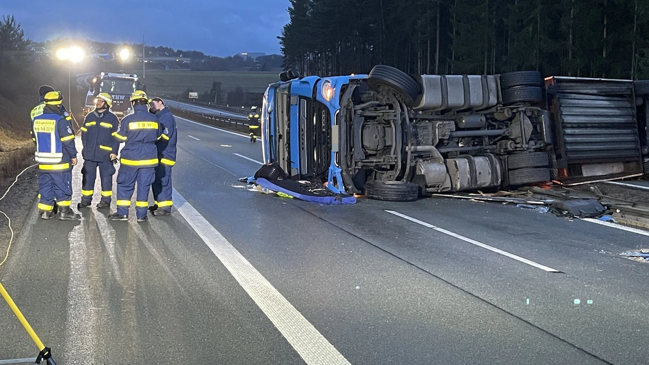 Unfallstelle auf der A93